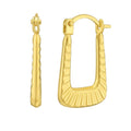 14K Yellow Gold Tube Back-to-Back Hoop Earrings