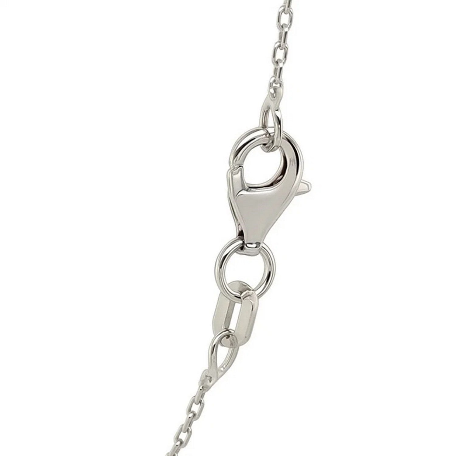 Diamond Cut Cable Link Chain, 14K White Gold