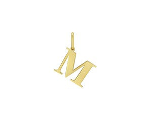 Yellow Gold Initial M Layering Set