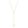 Lariat Heart Necklace, 10K Yellow Gold