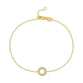 Petite Diamond Circle Bracelet, 14K Yellow Gold