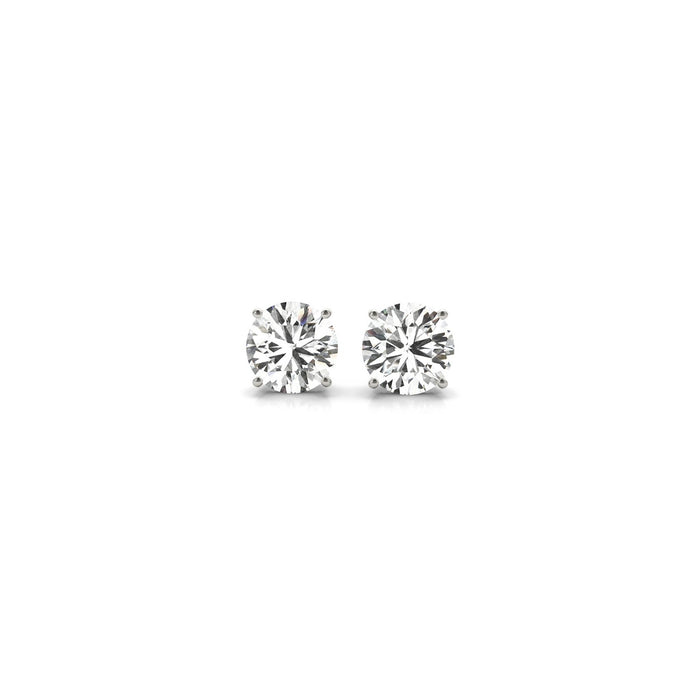 1ct IGI Lab-Grown Diamond Stud Earrings, 14K White Gold