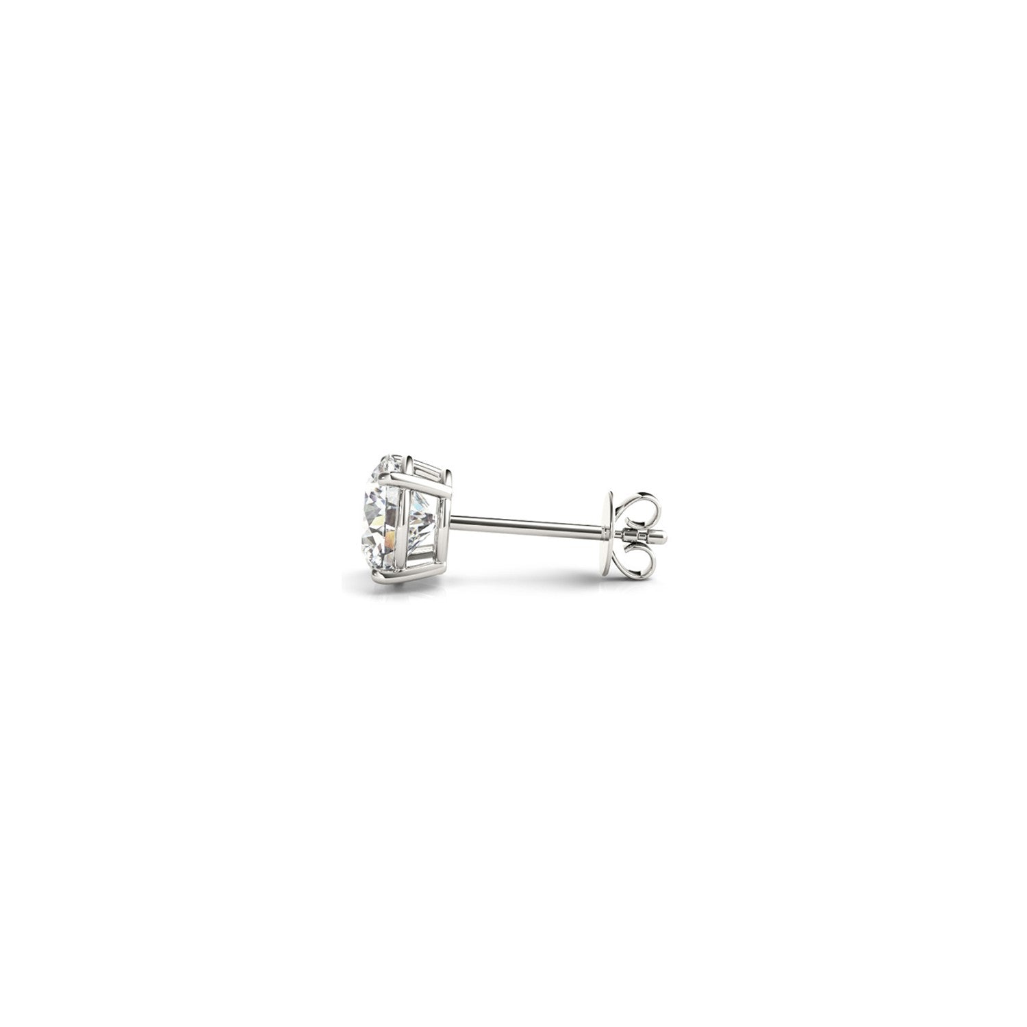 1ct IGI Lab-Grown Diamond Stud Earrings, 14K White Gold