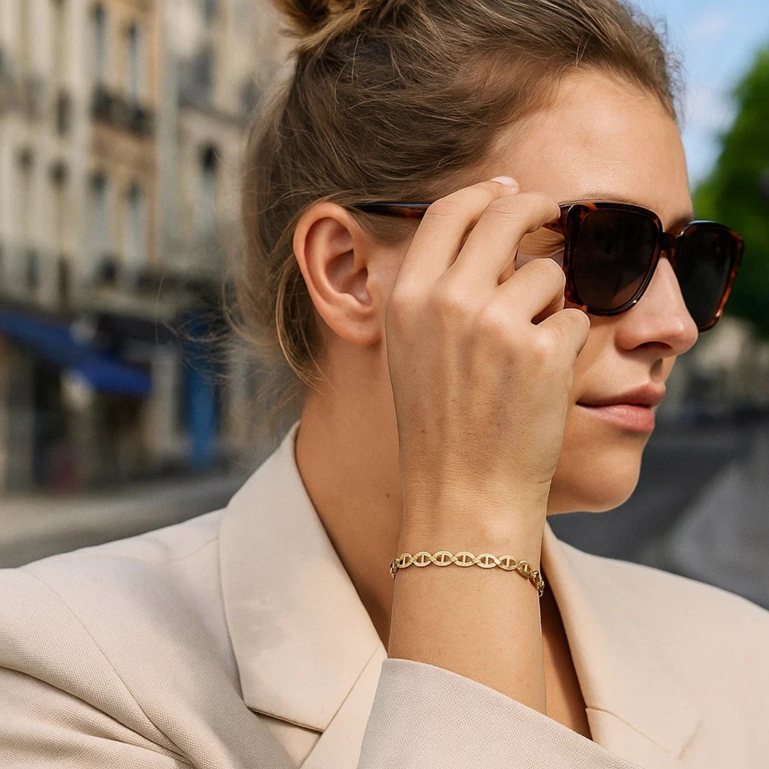 Mariner Link Bracelet, 14K Yellow Gold
