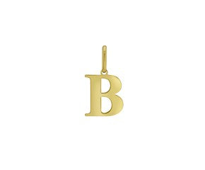 Yellow Gold Initial B Layering Set