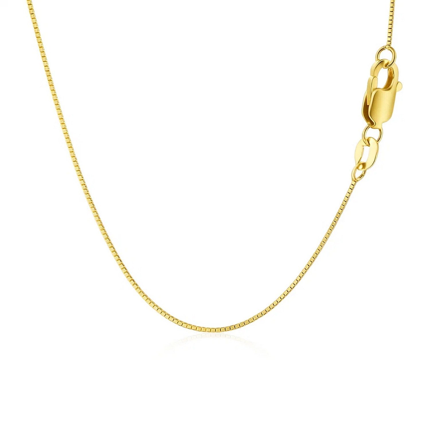 Classic Box Chain Necklace, 14K Yellow Gold (0.60mm)