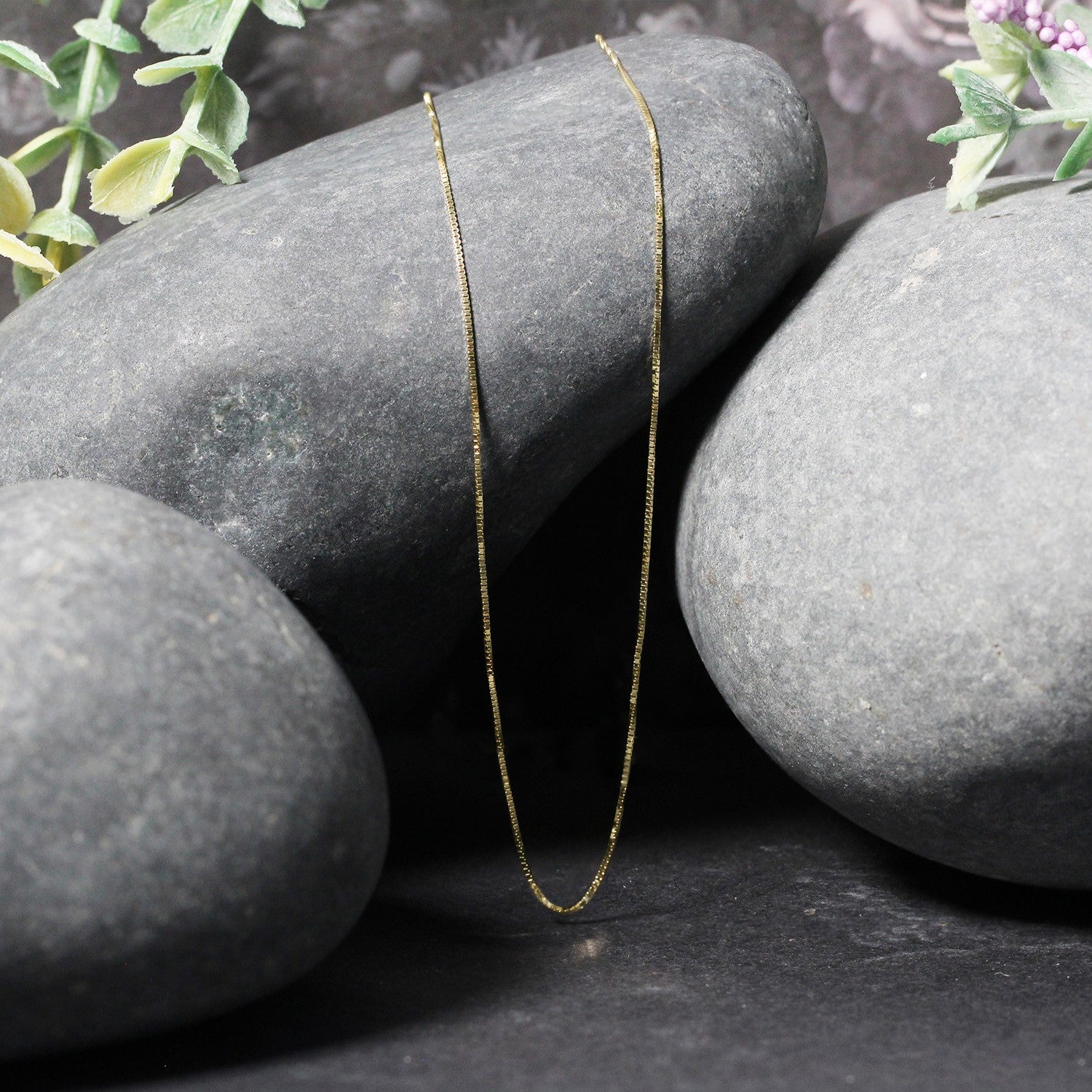 Classic Box Chain Necklace, 14K Yellow Gold (0.60mm)