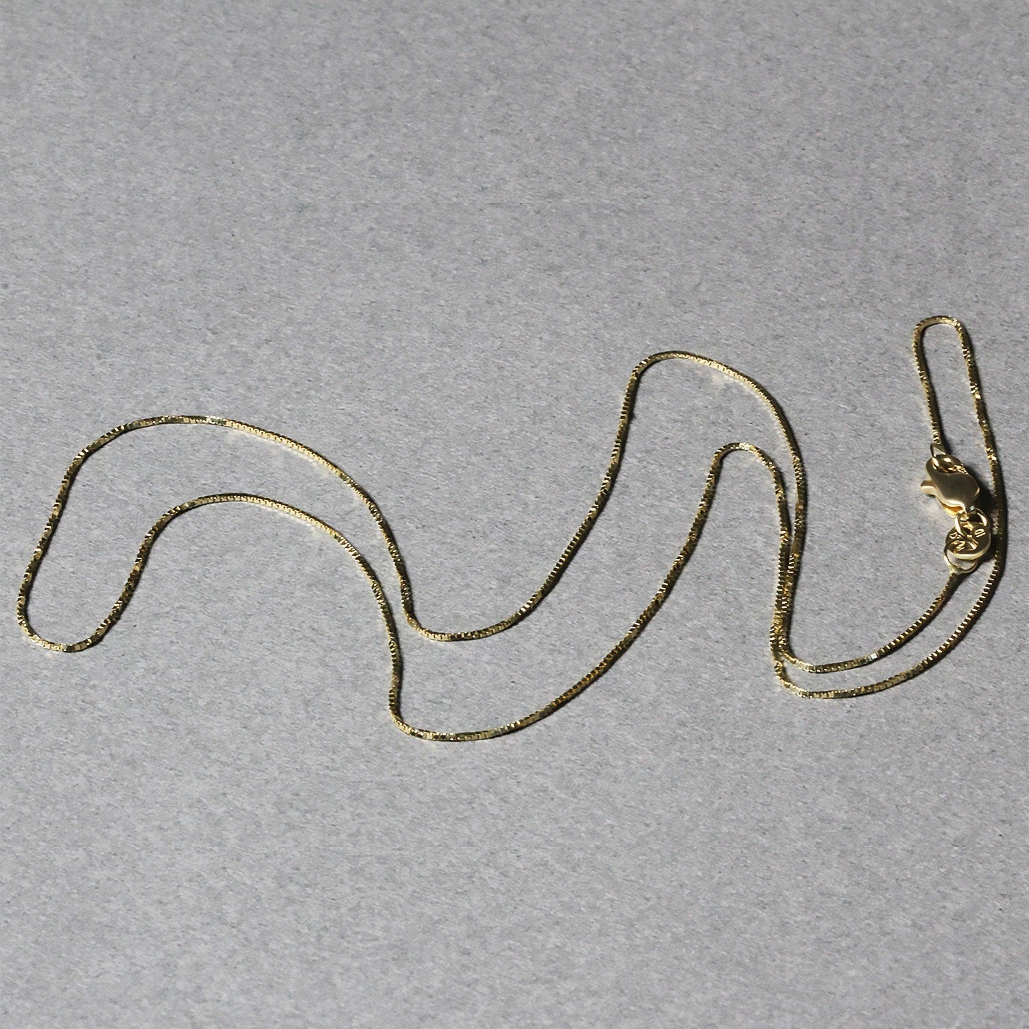 Classic Box Chain Necklace, 14K Yellow Gold (0.60mm)