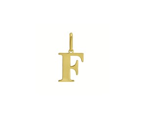 Yellow Gold Initial F Layering Set