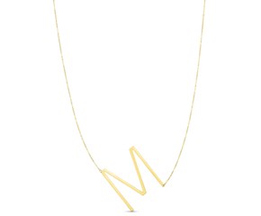 14K Yellow Gold Yours Truly Initial M Necklace