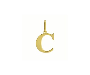 Yellow Gold Initial C Layering Set