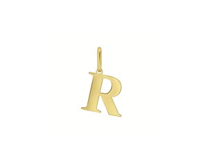 Yellow Gold Initial R Layering Set