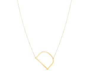 14K Yellow Gold Yours Truly Initial D Necklace
