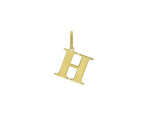 Yellow Gold Initial H Layering Set