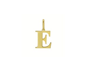 Yellow Gold Initial E Layering Set