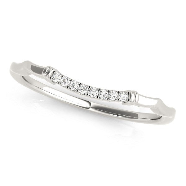 Pavé Wave Diamond Ring, 14K White Gold