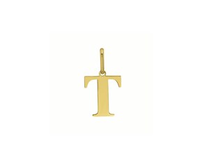 Yellow Gold Initial T Layering Set