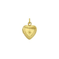 Heart Locket Pendant, 14K Yellow Gold