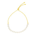 Adjustable Pearl Bracelet, 14K Yellow Gold