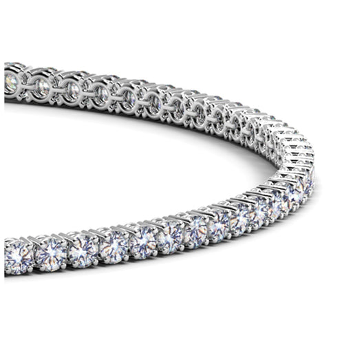 2ct Lab-Grown Diamond Tennis Bracelet, 14K White Gold