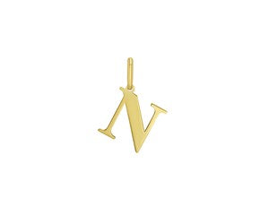 Yellow Gold Initial N Layering Set