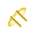 Open Ring with Bars, 14K Yellow Gold