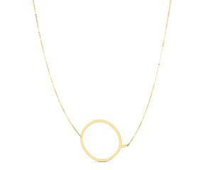 14K Yellow Gold Yours Truly Initial Q Necklace