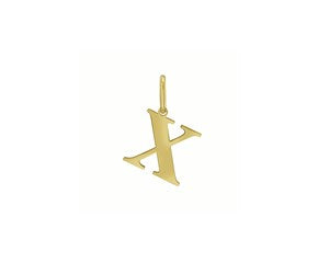 Yellow Gold Initial X Layering Set