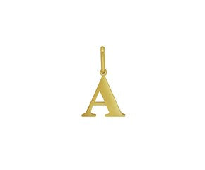Yellow Gold Initial A Layering Set