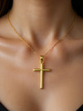 High Polish Cross Pendant, 14K Yellow Gold
