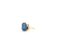 Black Cultured Pearl Stud Earrings, 14K Yellow Gold video
