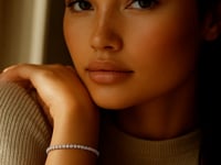 2ct Lab-Grown Diamond Tennis Bracelet, 14K White Gold video