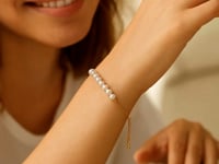 Adjustable Pearl Bracelet, 14K Yellow Gold video