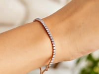 Adjustable CZ Tennis Bracelet, Sterling Silver video