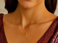 14K Yellow Gold Yours Truly Initial Necklace video